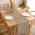 thumbnail image 3 of Brown Farmhouse Table Runner - 60 Inch Long, Kitchen Dining Table Runner Dresser Scarves, Vintage Country Monochrome Textured Farmhouse Decor for Coffee Tables Wedding Party Banquet, 3 of 8