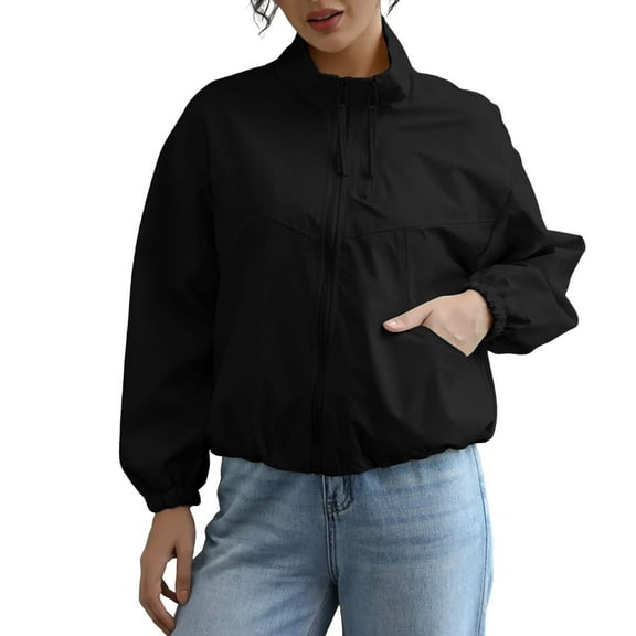 Women's Waterproof Rain Jacket Lightweight Hooded Windbreaker For Outdoor Activities And Commuting