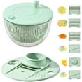 thumbnail image 1 of Salad Spinner and Vegetable Chopper - Vegetable Slicer and Wash, Spin & Dry Salad, Fruits & Vegetables - Veggie Chopper with Container - Onion Chopper - Kitchen Gadgets, 1 of 7