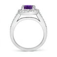 thumbnail image 2 of ANGARA Natural Classic Oval 1.15 ct Amethyst Halo Ring with Diamond Accents in 14K White Gold for Women (Size-8x6mm) | February Birthstone, Anniversary, Jewelry Gift for Women | Natural Amethyst Ring, 2 of 9