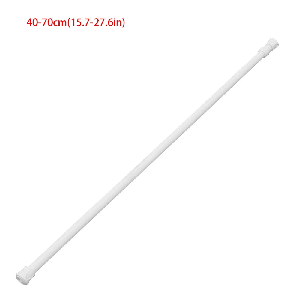 Window Curtain Pole Spring Loaded Telescopic Curtain Rail High Carbon Steel Net Rod, 40-70cm
