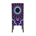 thumbnail image 3 of Kaleidoscope Flower Dining Chair Slipcovers Chair Protectors Seat Covers For Dining Room Hotel Kitchen Purple, 3 of 8