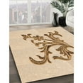 thumbnail image 3 of Ahgly Company Tapis Rond Lavable en Machine Intérieur Transitionnel Bronze Brun, 6 Pieds Rond, 3 of 7