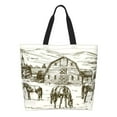 thumbnail image 3 of Fuzoiu Horses Grazing On Meadow Print Tote Bags for Women,Shoulder Bag, Gym Tote,Top Handle Ladies Shoulder Bags for Work Beach Travel and Shopping Grocery, 3 of 9