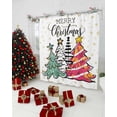thumbnail image 5 of Christmas Trees Shower Curtain, Winter Snowflakes Xmas Colorful Forests Waterproof Fabric Shower Curtains with 12 Hooks, Bathroom Curtain Set for Bathroom Accessories Decor, 36 x 72 Inches, 5 of 9