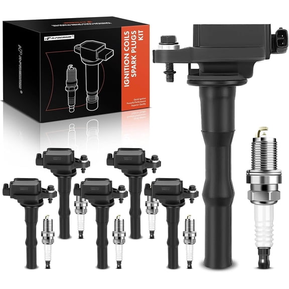 A-Premium Set of 6 Ignition Coil Pack and Iridium Spark Plugs Compatible with Toyota Avalon 1995, Camry 1994-1995 & Lexus ES300 1994-1995 V6 3.0L Replace# 9091902211