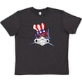 thumbnail image 3 of Inktastic 4th of July Patriot Shark Youth T-Shirt, 3 of 5