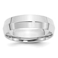 thumbnail image 1 of Solid 14k White Gold 6mm Knife Edge Comfort Fit Wedding Band Size 7.5, 1 of 2