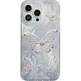 thumbnail image 2 of for iPhone 12 Case,Cute Silvery Butterfly Pattern PC Shockproof Protective Butterflies Girly Phone Case,Silvery, 2 of 7