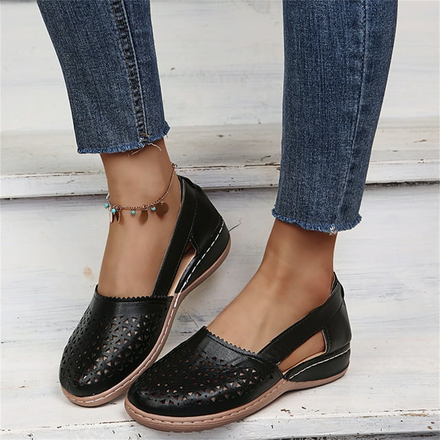Chaussures pour Femmes Espadrilles Liquidation Mode Chaussures en Toile Bout Rond Confortables à Enfiler Marche Mocassins