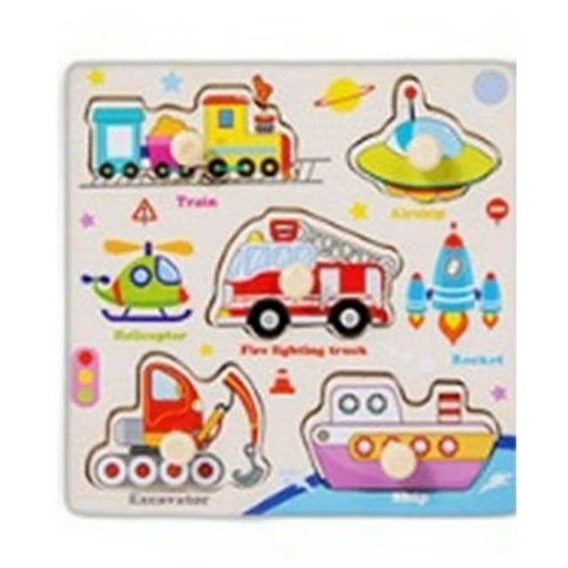 HWRETIE Wooden Alphabet Puzzle Cognitive Learning Board Tools