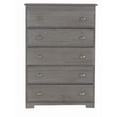 thumbnail image 2 of OS Home and Office Furniture Model 80255-22, Solid Pine Five Drawer Chest in Casual White, 2 of 9