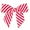 Red White, variant on Weststone 50pcs Satin Black White Stripe Ribbon Bows 3 1/2" Span x 2" Tail, Ribbon Width 1", Pre-Tied Bows or Self-Adhesive Bows