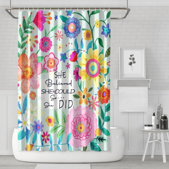 Artistic Vintage Bohemian Shower Curtain 72x72 Inches Quick-Dry Polyester Curtain with Plastic Hooks Rustic Tribal Style