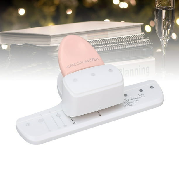 Perforadora De 3 Orificios Con Espacio De 19 Mm, Perforadora Ajustable De 3 Orificios, Flexible, Versátil, Portátil, Profundidad De Alimentación De 5 Mm Con Caja De Recolección