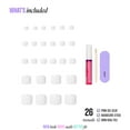 thumbnail image 6 of Kiss Core Color Press On Toenails, ‘Toe-tally Yours’, White, 26 Count, 6 of 13
