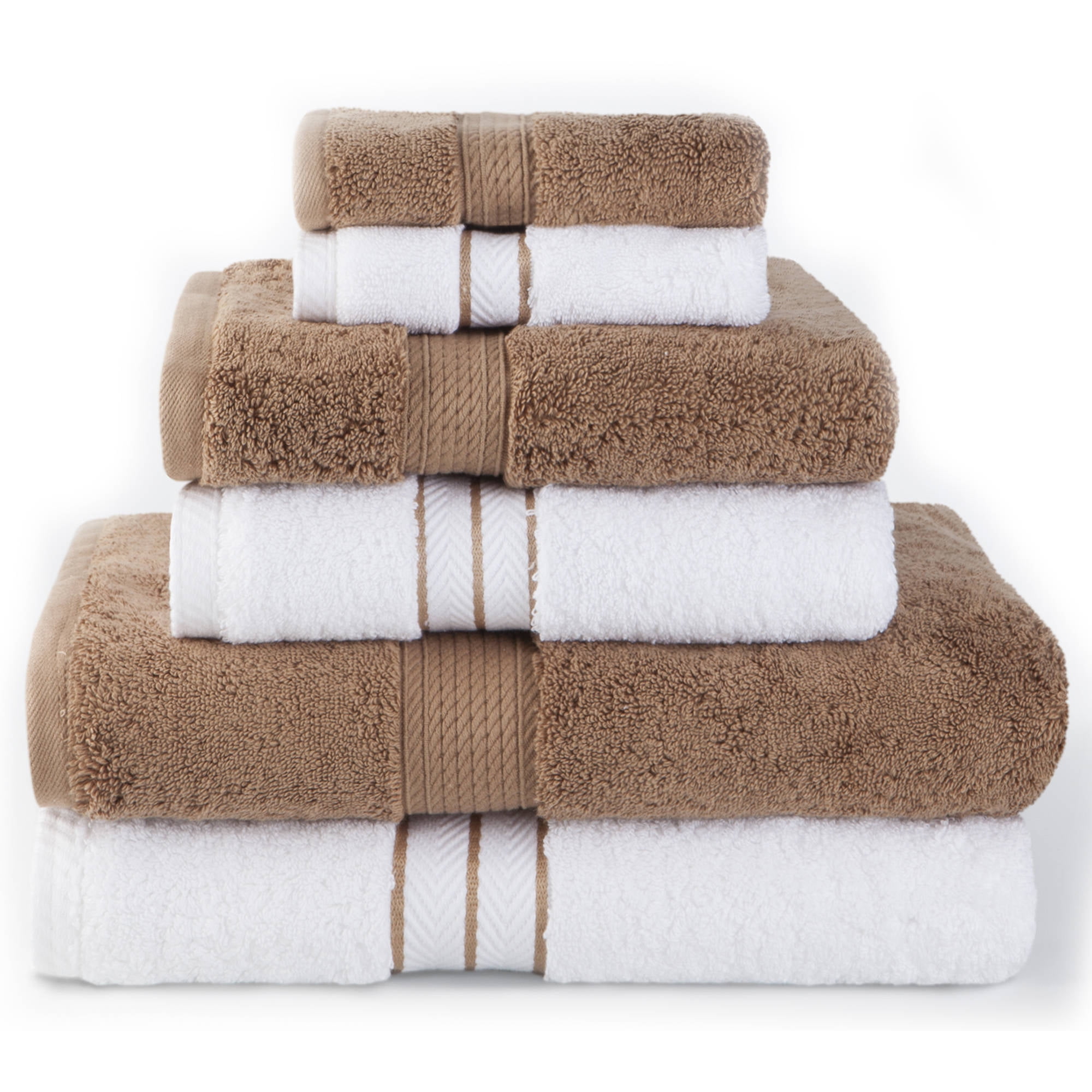 Superior 900 GSM Egyptian Quality Cotton 6Piece Combo Towel Set