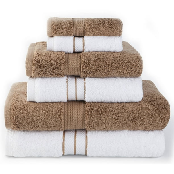 Superior 900 GSM Egyptian Quality Cotton 6Piece Combo Towel Set