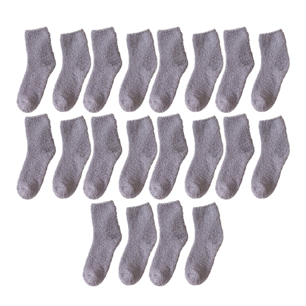 Naiovety Calor 10x con calcetines de textura suave de elasticidad Extra gruesa para todas las formas de pies artesanía exquisita resistente al gris claro