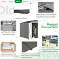thumbnail image 3 of YODOLLA 4.2' x 7' Outdoor Metal Storage Side Shed with Lockable Door Metal Attached Lean-To Shed for Backyard in Gray, 3 of 8