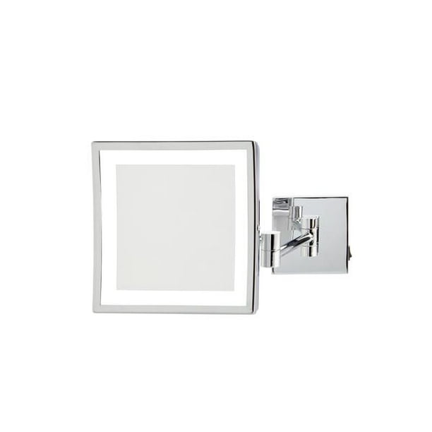 Jerdon JRT885CLD 5X LED Lighted Wall Mount Mirror, Direct Wire