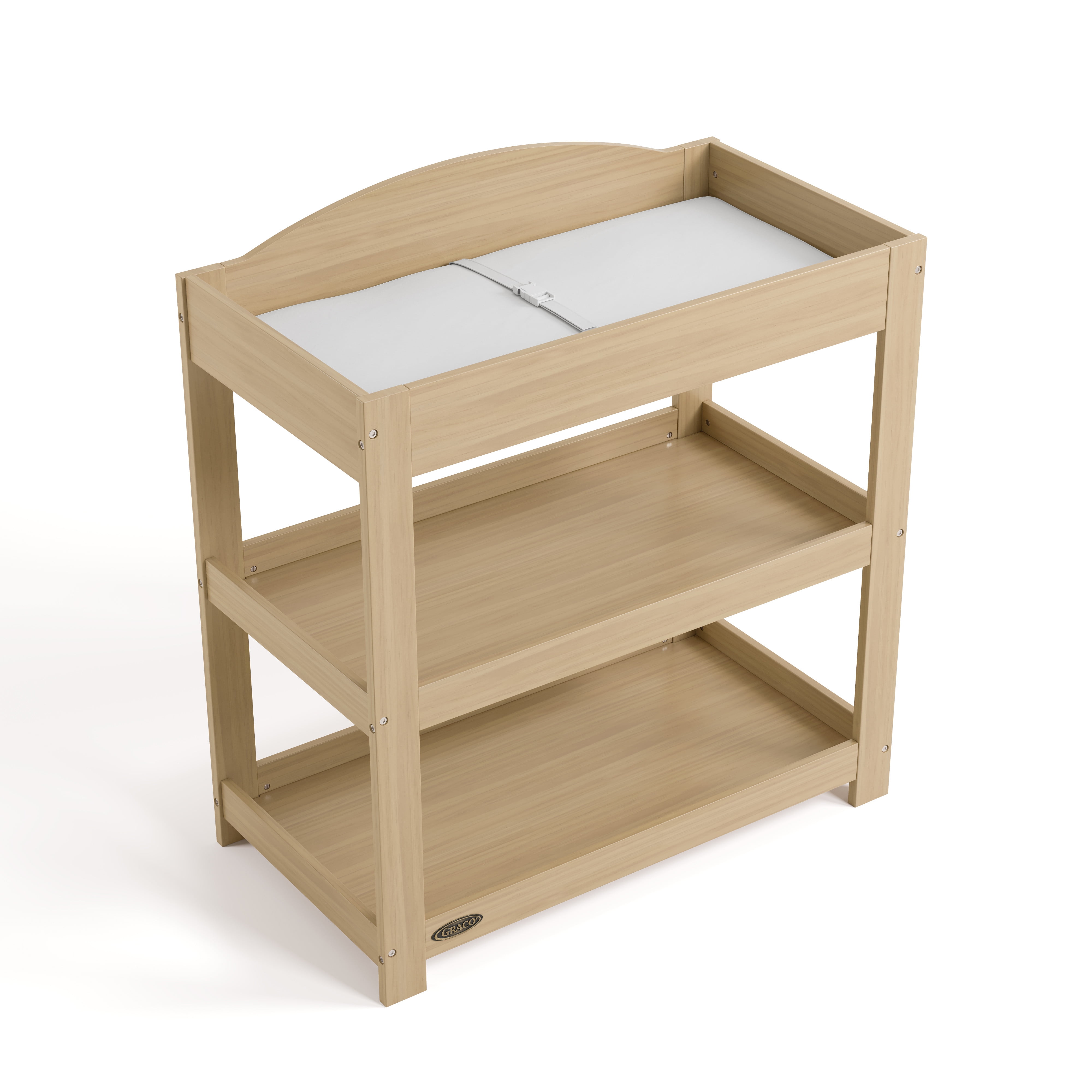 Graco Customizable Infant Changing Table with Changing Pad, Driftwood