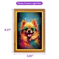 thumbnail image 5 of Hippie Pomeranian Portrait oil painting Watercolor Tie-dye Vintage Acrylic Plaque with Wood Photo Frame Box Pom Dog Lover Gifts Light Box - 00015, 5 of 5