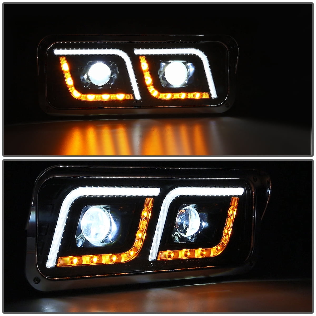 DNA Motoring LED DRL, Turn Signal, Dual Projector Headlight for