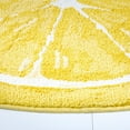 thumbnail image 5 of TOWN & COUNTRY PLAY Citrus Slice Lemon Half Circle Shaped Bath Mat, Absorbent Tufted Floor Mat, Non-Slip Backing, Machine Washable, Yellow, 34.7"x18.1", 5 of 10