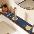 thumbnail image 2 of Yayeee Faucet Mat for Kitchen Sink 14.7" Diatomite Long Splash Guard Pad, Orange Cat Planet, 2 of 7