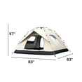 thumbnail image 3 of SUSUZI 4-6 Person Instant Camping Tent – 83"x83" Spacious 210D Oxford Waterproof Tent with Carry Bag for Outdoor Hiking Travel, 3 of 8