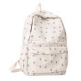thumbnail image 5 of Resicozy Backpack for Teens Bookbag for Casual Hiking Travel Sports White Flower Printed, 5 of 7