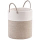 thumbnail image 2 of Cesto de lavandería tejido de cuerda (1 unidad), contenedor de almacenamiento grande, cesto plegable natural para organizar la ropa en el dormitorio con asa resistente, 2 of 9