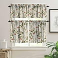 thumbnail image 3 of Mushroom Kitchen Curtains, Botanical Wild Herbs Leaves Valance Sets for Kitchen Windows, Mushroom Print Small Short Curtains Sets Window Treatments Valance for Kitchen Cafe, 54x24 Inch, 3 Piece, 3 of 4
