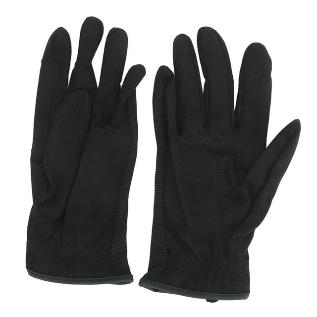 Guantes de equitación para montar a caballo, 1 par de guantes de equitación negros Guantes de equitación Materiales ecológicos