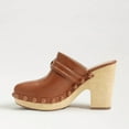 thumbnail image 3 of Sam Edelman Nyla Chestnut Rounded Toe Slip On Block Heel Fashion Dress  Mules (Chestnut, 6.5), 3 of 5