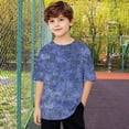 thumbnail image 4 of Virmaxy (5-15 Years) Boys Girls Fashion Casual Shirt Teenagers Solid Color Short Sleeve Round Neck Top Summer Loose Casual Trendy Pullover Shirt Multicolor-22 12 Years, 4 of 8