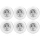 thumbnail image 1 of Iluminación de armario con bisagras hidráulicas para uso en interiores y exteriores, luces LED táctiles para gabinetes, paquete de 6, 1 of 8