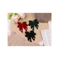 thumbnail image 5 of INSPIRE CHIC Women's Velvet Bow Brooch Solid Color with Rhinestone Decor Black, 5 of 5