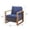 Brown&Blue, variant on Giantfurnni Outdoor Patio Chairs Set of 2,High Back Outdoor Chair with Thick Cushions, Outdoor Patio Chair Set for Graden,Blacony,Backyard