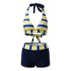 thumbnail image 2 of Traje de baño de bikini para mujer, conjunto de bikini push up con control de barriga, parte inferior de bikini de cintura alta, traje de baño tankini con pantalones cortos, trajes de baño de dos, 2 of 5