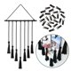 thumbnail image 2 of Tapiz de macramé chic hecho a mano estilo boho con borlas, ideal para decorar la pared. Negro, 2 of 9