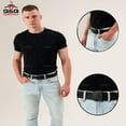 thumbnail image 3 of Q&Q ESSENTIALS Mens Belt Canvas Nylon Belts for Men with Plastic Cam Belt Buckle Black Size 38-42, 3 of 11