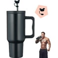 thumbnail image 1 of 40oz Tumbler with Straw and Lid, Stainless Steel Tumbler, Insulated Tumbler with Handle, Water Cup with Straw Cover, Double Wall Vacuum Tumbler for Hot Cold Water, Iced Tea or Smoothie, 1 of 7