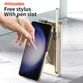 thumbnail image 5 of SaniMore Case for Samsung Galaxy S22 Ultra 6.8" 2022 with Hidden Kickstand & S Pen Slot & Stylus, Anti-scrctch Drop-proof Tough PC Backplane Anti-shock Slim Shell for Galaxy S22 Ultra, Gold, 5 of 7