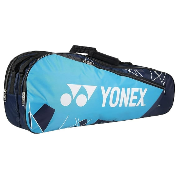 Yonex Badminton Kitbag BT5, 2 Zipper Compartment For Storage Of 3 Rackets & Clothes \| Material - Nylon, Colour - Sky Blue Navy