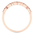 thumbnail image 5 of 0.1 ct Brilliant Round Cut Natural Garnet 18K Rose Gold Stackable Band SZ 6.25, 5 of 6