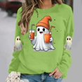 thumbnail image 2 of PNTUTB Women's Hoodless Sweatshirt Long Sleeve Crew Neck Pullover Top Halloween Graphic Print Casual Comfort Loose Trendy Sweatshirts, 2 of 7