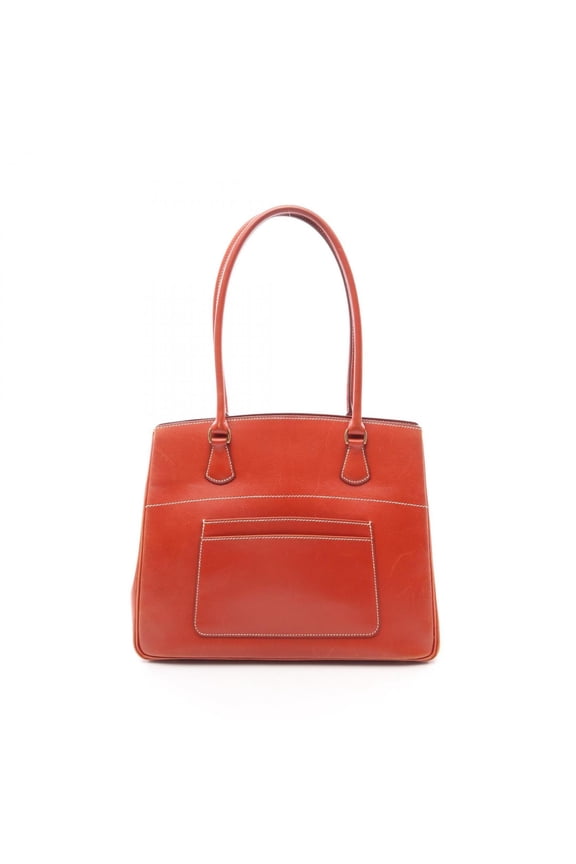 Pre-Owned Hermes La Tote Bag Handbag, Calfskin (Cowhide), Box Calf Leather, Women's, Brown