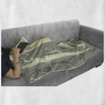 thumbnail image 5 of Birch Soft Flannel Fleece Throw Blanket, Tree Branches Vintage Bohemian Contemporary Illustration of Nature, Cozy Plush for Indoor and Outdoor Use, 60" x 80", Pale Yellow and Warm Taupe, by Ambesonne, 5 of 5
